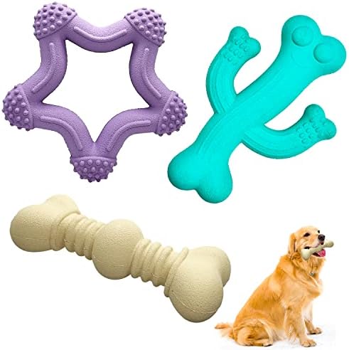 Dog žvakačke igračke 3 Pakovanje za agresivne žvakače malu srednju pasminu, neuništive čvrste izdržljive psečke igračke za čišćenje