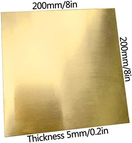 HUILUN Mesingani Lim dužina mesinga 8 x 8 inča, razne specifikacije za zanatsku obradu metala DIY mesingane ploče