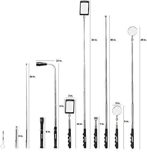 Neiko 20736a Magnetic Pick-Up alat i pregled ogledalo Set, 6 Komad Set & Klein Alati 32527 Multi-bitni odvijač/Matica vozač, 11-u-1