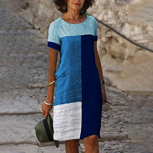 Odjeća za plažu Fragarn za žene, žensko modno ljeto novo pozicioniranje Ispis V-izrez Haljina kratka rukava