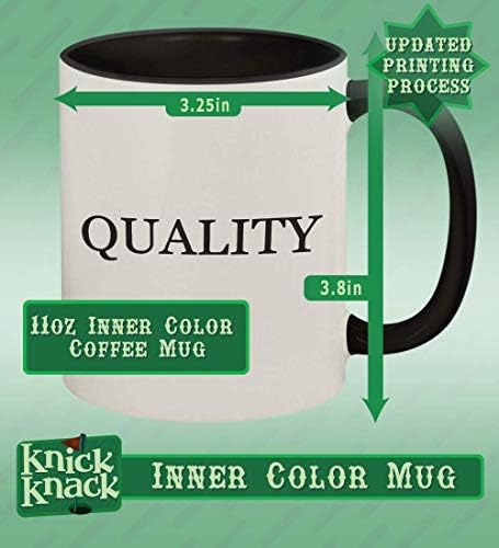 Knick Knack pokloni earthshock-11oz Hashtag keramička ručka u boji i unutrašnja šolja za kafu, Crna