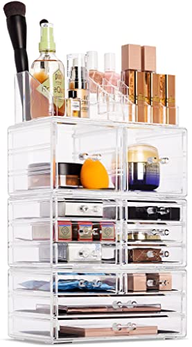 Sorbus large Clear makeup Organizer-odvojivi prostrani kozmetički toranj za izlaganje-nakit & Organizatori šminke & kutija za odlaganje