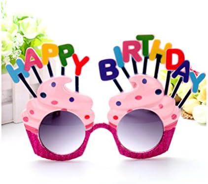 Oulii Happy Rođendan naočale Sweet krem ​​za čaše za torte Funny kostim naočale za rođendanske zabave Favori