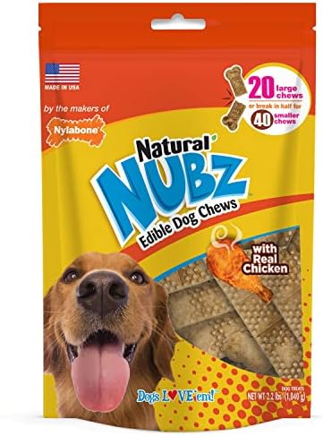Nylabone Natural Nubz pileći pas tretira velike - 30+ lbs. 1