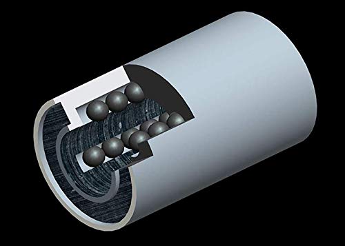 Aopin LM3UU cilindar linearno kretanje kuglični ležaj, ID 3mm, od 7mm Linearni kuglični ležajevi Sae52100 ugljenični čelik, 4 reda