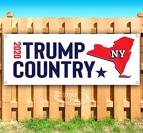 Trump Country New York 2020 Banner 13 oz | Ne-tkanina | Teški vinil jednostrani metalnim grometom