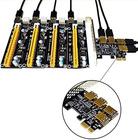 Konektori ASM1184E USB 3.0 PCI-E Rjaser Card PCI Express Rabbit GPU 4x 8x 16x Extender Riser adapterska kartica SATA 6 PIN ekstenzije