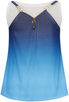 Bluza Vest Tee za dame jesen ljeto 2023 Vneck pamuk bez rukava grafički Zip Up Top QC QC