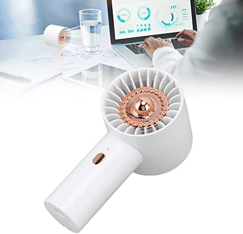 PLPlaaobo ručni mini ventilator, tri nivoa mali ventilator Prijenosni podešavanje USB punjenja bijeli ručni ventilator sa noćnim svjetlom