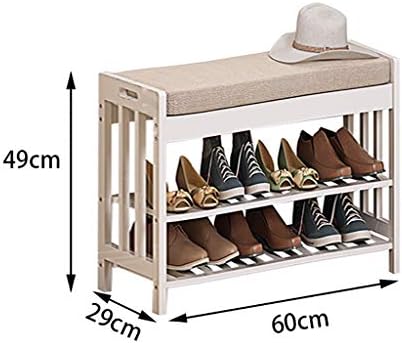 Slobodni stalak za obuću Promjena klupe za cipele za cipele za pohranu stolica za skladištenje može sjediti, čisto čvrsto drvo
