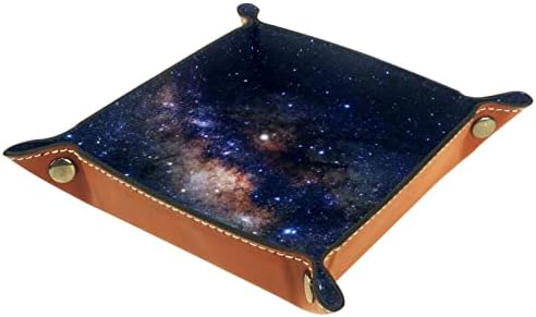 Tacameng kožna posuda za prodaju, galaksija sa zvijezdama i svemirskim prašinom u svemiru, kutije za skladištenje Cube Desktop Organizer