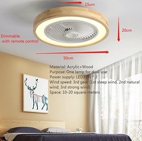 Olspag ventilatorski ventilator od plafona sa laganim i udaljenim aplikacijom plaftini ventilator sa svjetlom, ljeto i zimsko reverzibilno