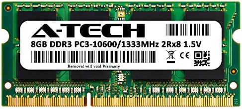 A-Tech 8GB memorija Ram za Lenovo ThinkPad T450 - DDR3 1333MHz PC3-10600 Non ECC SO-DIMM 2RX8 1.5V - Jednokobrojni i bilježni računar