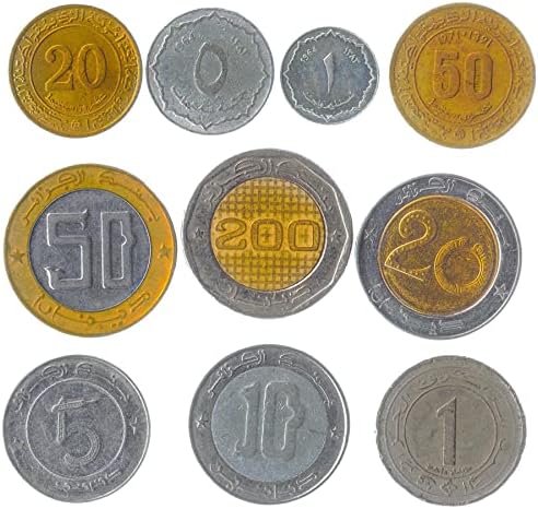 Alžir 10 miješanih kovanica | Centimes | Dinara | Arapske životinje | Od 1964. godine