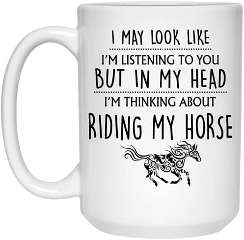 Q. PaddyShops poklon konja, šolja za konje, smiješni pokloni za jahanje konja, pokloni za jahače konja za žene, nju, jahače, muškarce,