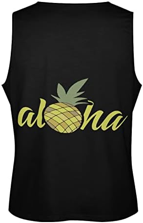 Aloha ananas Muška Vježba Tank Tops rukav teretanu mišića majice labave Atletski Tees