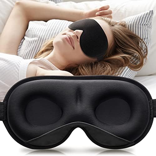 Yfong Ponderirana maska za spavanje, ženska Muška 3d maska za blokiranje očiju maska za spavanje, noćna maska za spavanje sa podesivim