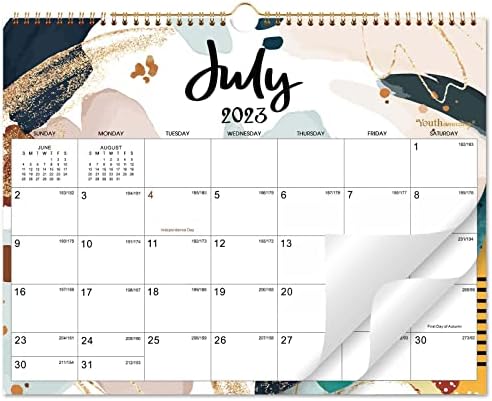 Zidni kalendar 2023-2024-kalendar od 18 mjeseci od jula. 2023-decembar. 2024, 14.8 x 11.6, Twin-Wire vezivanje, prazan blok sa Julijanskim
