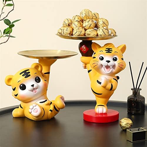 HQSGDMN Creative Fortune Tiger Key Spremi za sumorne figurice slatkiša nakit minđuša Držač Početna Dnevna soba Stolni dekor Nakit