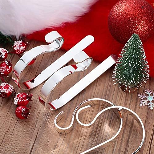 6 kom božićne čarape za držač čarapa, metalni mantl klipni vješalica sa ne-kliznim dizajnom za potrepštine ukrasa za zabave