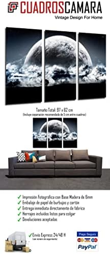 Moderna Fotografska slika pun mjesec, zvijezde, sazviježđe, priroda, Majka Zemlja, 97 x 62 cm, Ref 27406