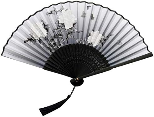 Edgy Papir navijački ukrasi crni ženski bambus ventilatori HOLDHELD HOLDING FAN-a izdubljeni sklopivi ventilatori za ruke i poboljšanje