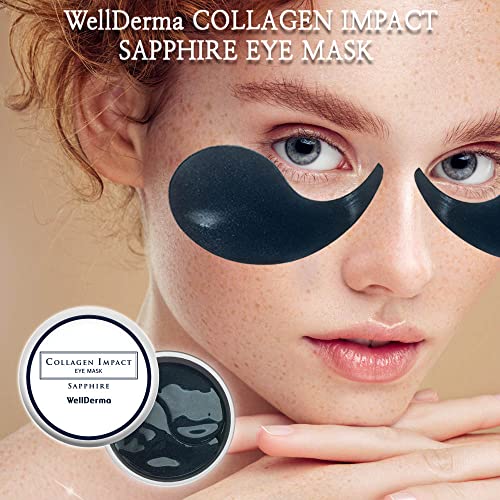 Wellnerma Collagen Impact Sapphire Eye Maska 60 listova - hidratantni hidrogel zakrpe sa obogaćenim hidroliziranim kolagenom, ispod