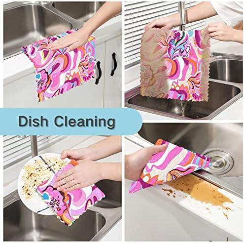 Cataku apstraktne linije Cvjetni kuhinjski krpe za suđe za pranje posuđa za ponovno punjenje krpe za čišćenje krpe ručnici za ručnike