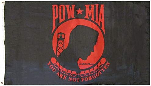 MWS 3x5 Pow Mia Ne zaboravite crno crveno 3'x5 'premium 75d polic