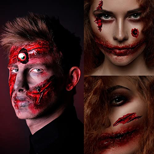 Halloween Scar Privremena tetovaža 75pcs horor realistična lažna krvava rana lažne tetovaže naljepnice zombi vodootporno lice za žene