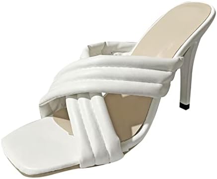 Hlysgo Womens Širokosti peta Ležerne haljine cipele Stilettos visoke potpetice poprečni bendovi otvoreni nožni platform sandala pumpe