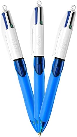 Bic 4-color Grip™ hemijska olovka za uvlačenje, različita, 3 pakovanja