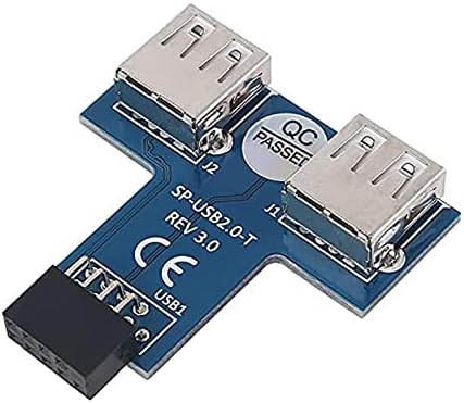 Oley matična ploča USB razdjelnik, 9-pinski produžetak Dvostruki ženski čvorište 2,0 adapter