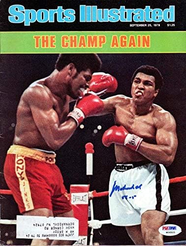 Muhammad Ali sa autogramom Sports Illustrated Magazine Gem Mint 10 PSA / DNK W06505 - Boxing magazini sa autogramom