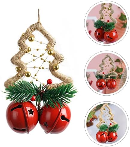 Christmas Jingle Bell Ornament Decor: 10pcs Xmas Tree Jingle zvona Dekoracija Viseća zvona sa vijencem za odmor Zidni prozor kamin