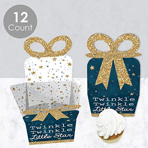Velika tačka sreće Twinkle Twinkle Little Star - Square Favority Poklon kutije - tuš za bebe ili rođendanske zabave - set od 12