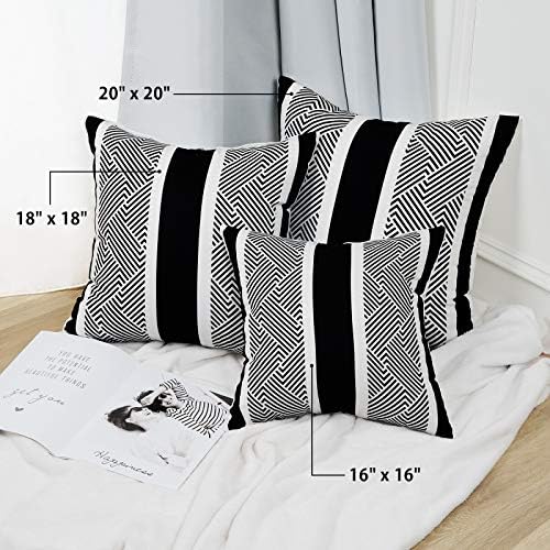 Jastuk za bacanje Vertkrea Moderni geometrijski jastučni set od 4 bacač za jastuk za krevet kauč za kauču Kauč Kauč Dekor, 18 × 18