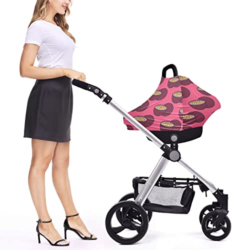 Ovlake za bebe Pokrivene obloge voća uzorak ružičasta pozadina njegujuća pokrov za dojenje kolica za kolica za bebe višestruke novorođenčad