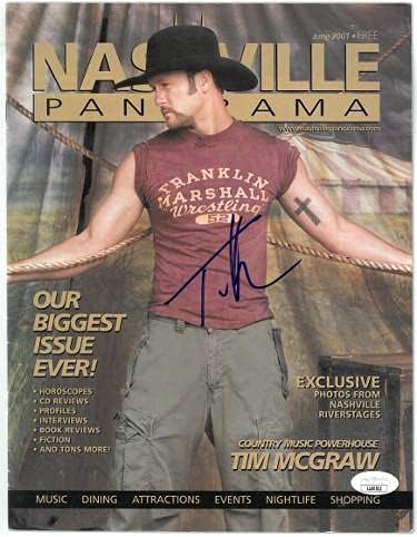 Tim McGraw potpisao juni 2001 Nashville Panorama Magazine - LL60502-JSA Certified - muzički časopisi