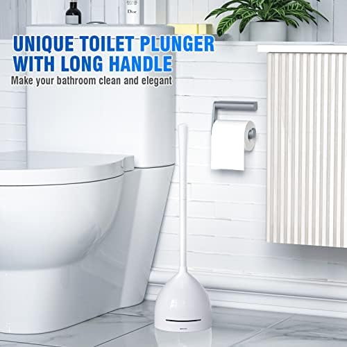 UPTRONIC 2 PACK WC klinača sa držačem, jedinstveni klip sa cjelovitim dizajnom, punjenje za kupaonicu s držačem, toaletni klip teški caring-bijeli