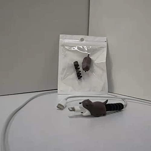 2 komada Kabel za punjač, ​​silikonski fleksibilni zaštitnik žice, simpatični životinjski oblici i spiralni oblici