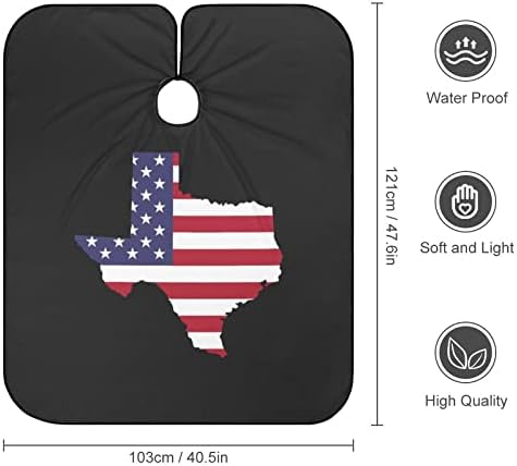 Teksasna karta sa američkom zastavom Kids Childrut Cape Frizerski poklopac sa podesivim poklopcem za rezanje kose