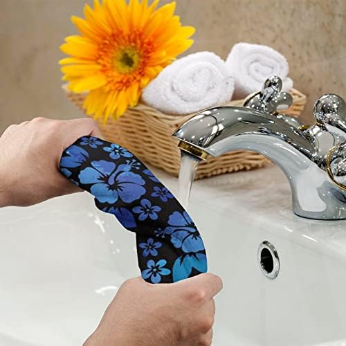 Plavi hibiskus cvijeće lica ručnika premium ručnika krpa za pranje za pranje za hotelske banje i kupaonicu