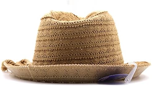 ZSEDP Summer Women šuplji šeširi za sunce slatke kićanke muške kape djevojke Vintage plaža Panama šeširi džez Fedore