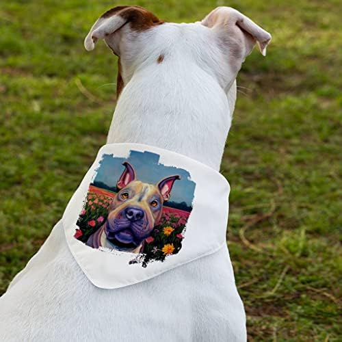 Pitbull Dog Art Pet Bandana ovratnik - Art Scarf ovratnik - Životinjski pas Bandana