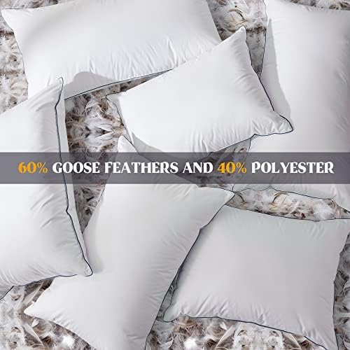 PUREDOWN® GOOSE Perje i poliesterski vlakni jastuci, izrađeni u SAD-u, premium medije za čvrsti jastuci za spavanje, jastuci za sakupljanje