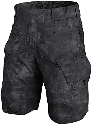 WenKomg1 tkani teretni kratke hlače za muškarce, povremeni elastični struk pune boje koljena duljina atletika Brze suhe kratke hlače