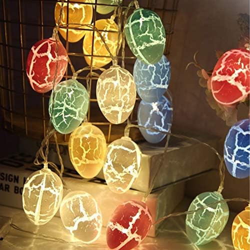 Xianfei Uskršnje jaje LED lampa žica vjenčanje Brithday Ornament Led dekorativna svjetla dekoracija soba zidni dekor, 2 načina i 8