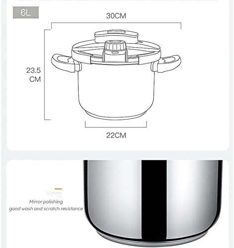 Wjccy štednjak od nehrđajućeg čelika posuđe za supu od mesa lonac za paru za sve peći uključujući indukcijske 4L / 6L / 8L