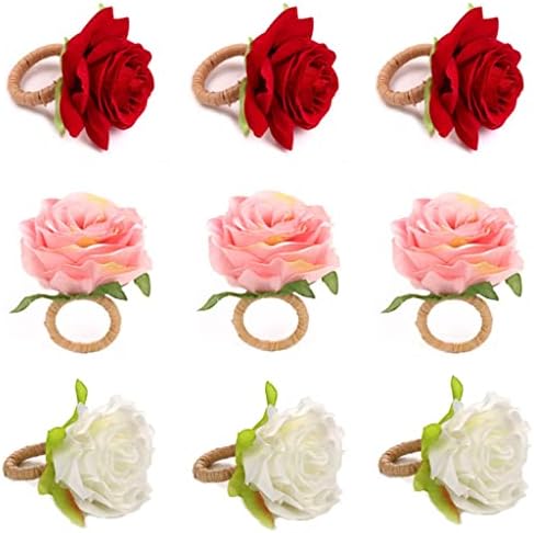 Pitaj me izuzetno vjenčani ružini cvijet salveta prsten za prsten salveta cvjetna ustabliza prstena